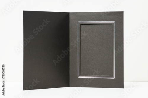 Cardboard photo photography black sleeve pocket folder frame personal display
