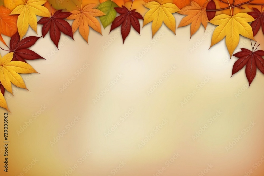 autumn leaves border, fall background with copyspace autumn leaves border, fall background with copyspace