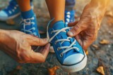 Teaching kids to tie shoes 