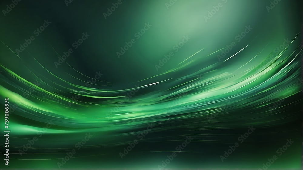 Dark Green motion blur abstract background from Generative AI Dark Green motion blur abstract background from Generative AI