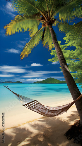 Idyllic Tropical Beach: A Harmonious Blend of Sun, Sand and Serenity © Jon