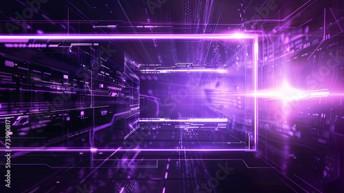 A sci-fi style background with glowing light frames