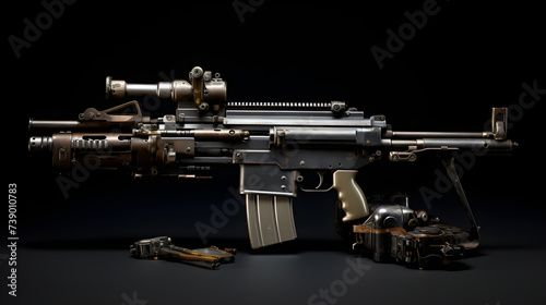 A Detailed and Immaculate Representation of FN M249 SAW (Squad Automatic Weapon) Light Machine Gun