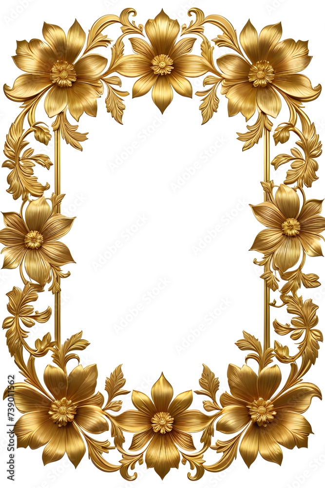 Luxury Gold Flower Frame Border PNG Transparent Background Luxury Gold Flower Frame Border PNG Transparent Background