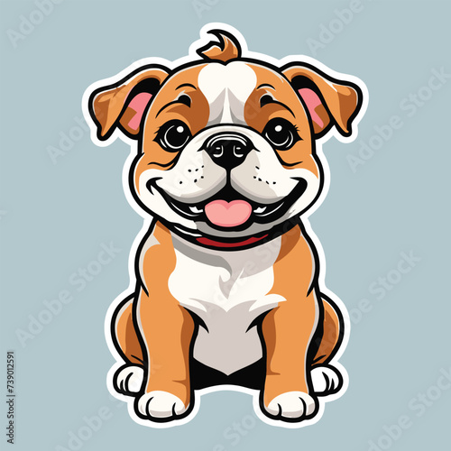 Pug dog cartoon illustration