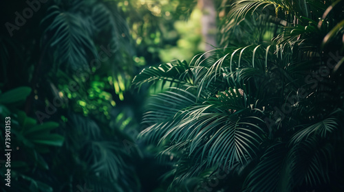 Deep tropical jungle in darkness. Deep tropical jungles. AI Generative © Witri