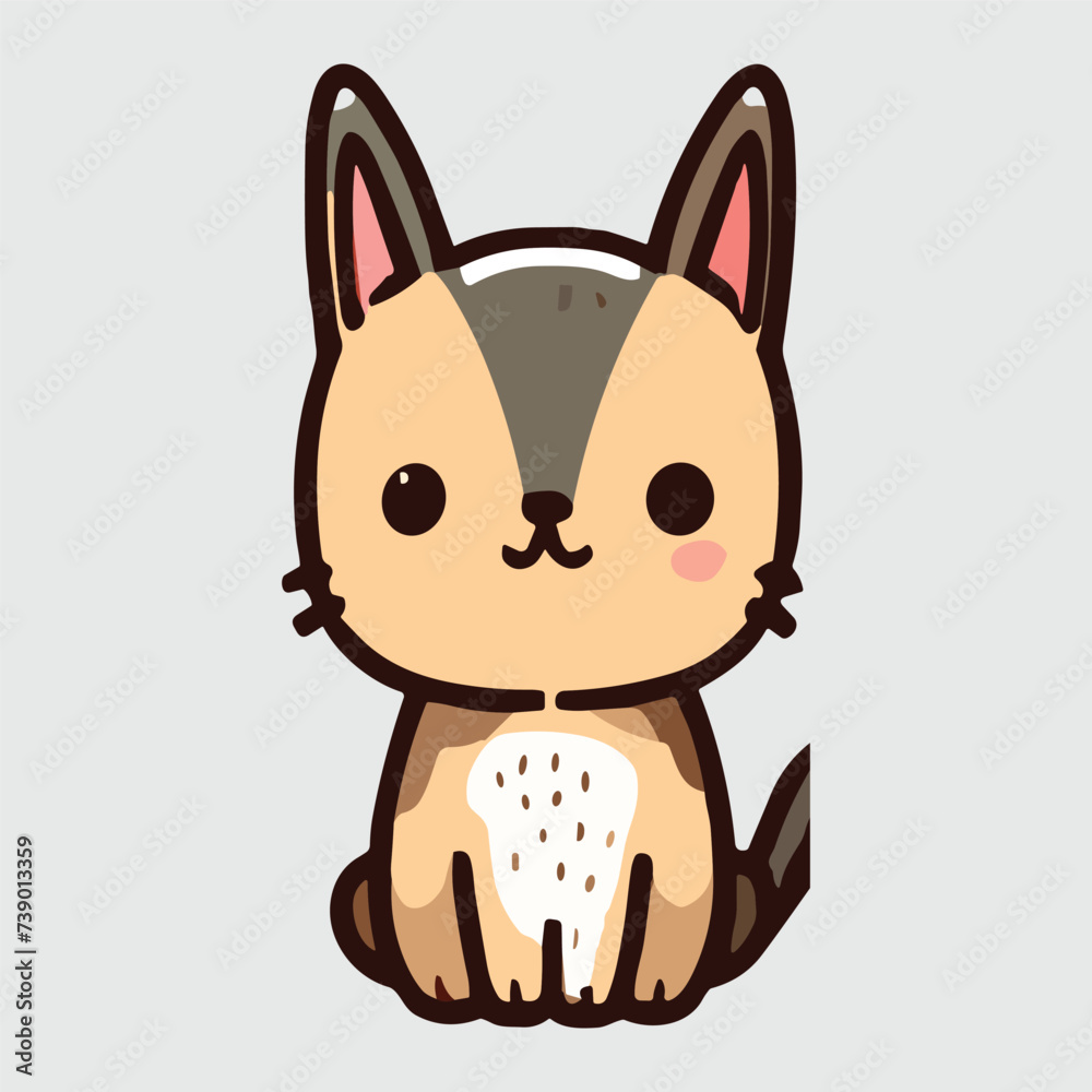 cute funny animal cartoon vector on white background
cute funny animal cartoon vector on white background