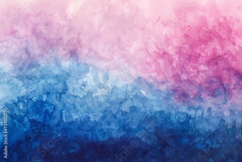 Gradient of blue to pink watercolor texture Seamlessly blending across the canvas
