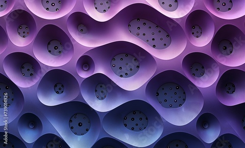 Graphic background of Abstract Purple Cell Structure with Organic Holes photo
