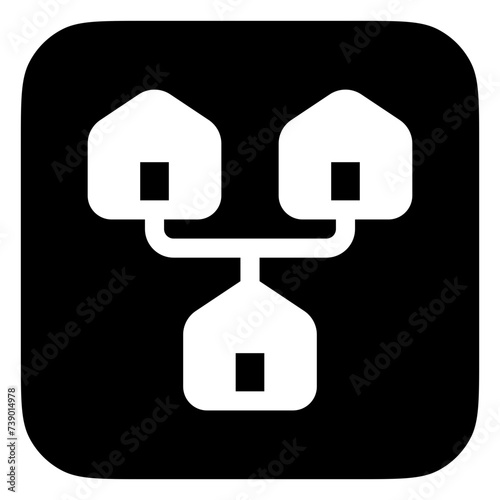 Editable local, home, network, LAN, connection vector icon. Remote work, job, profession, freelance. Part of a big icon set family. Perfect for web and app interfaces, presentations, infographics, etc
