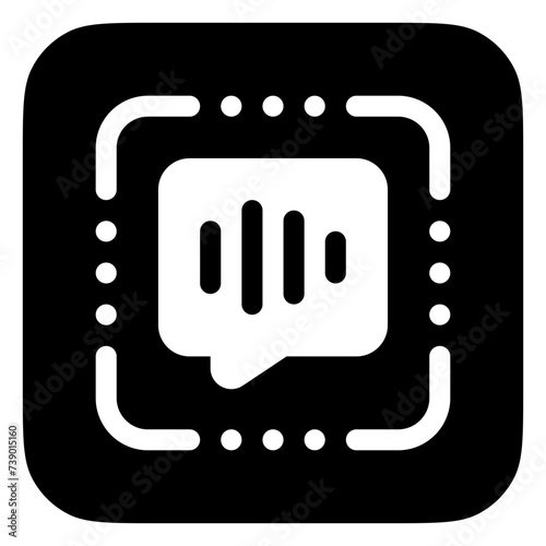 Editable speech recognition, voice scan vector icon. AI technology, artificial intelligence. Part of a big icon set family. Perfect for web and app interfaces, presentations, infographics, etc