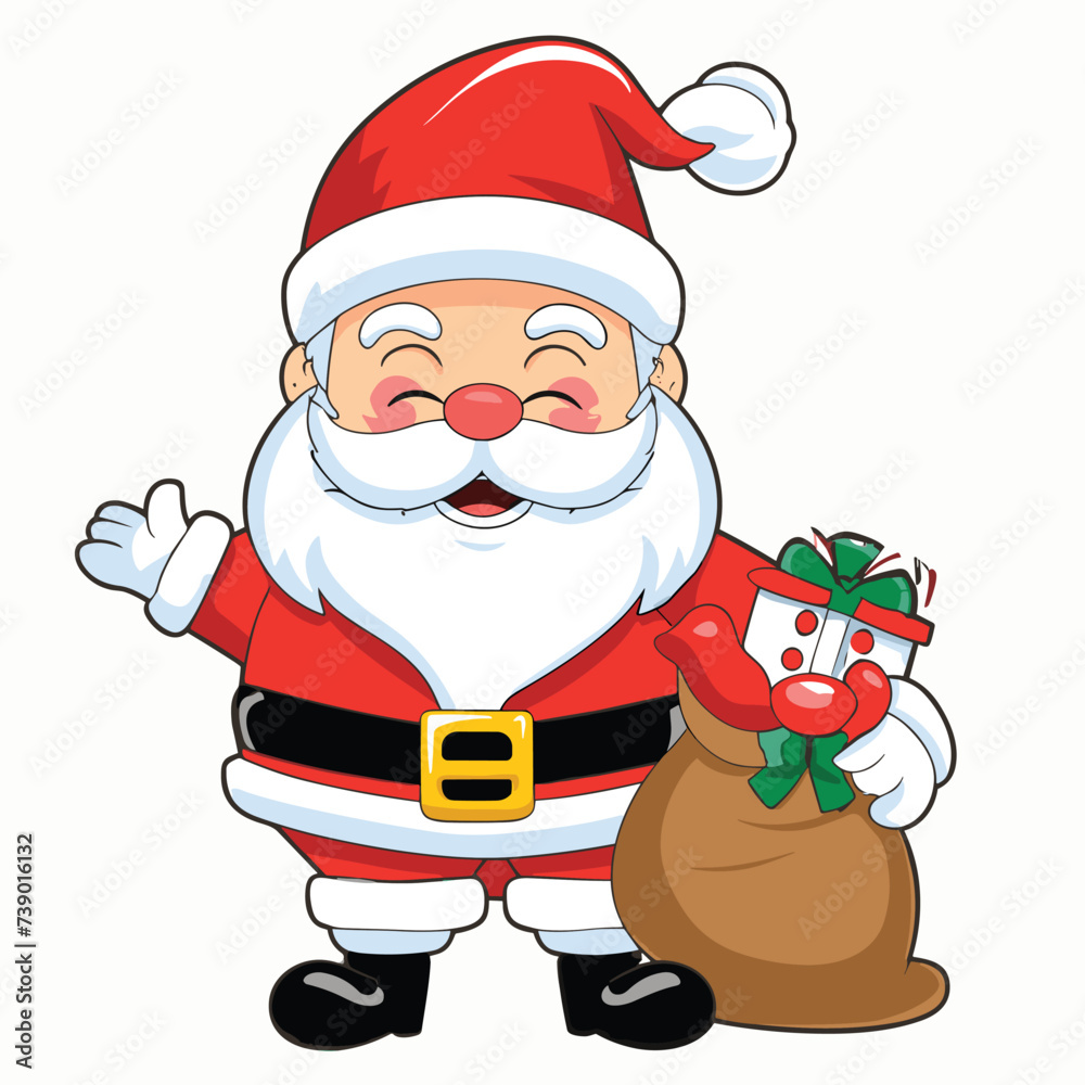 cute santa cluse cartoon vector on white background
cute santa cluse cartoon vector on white background