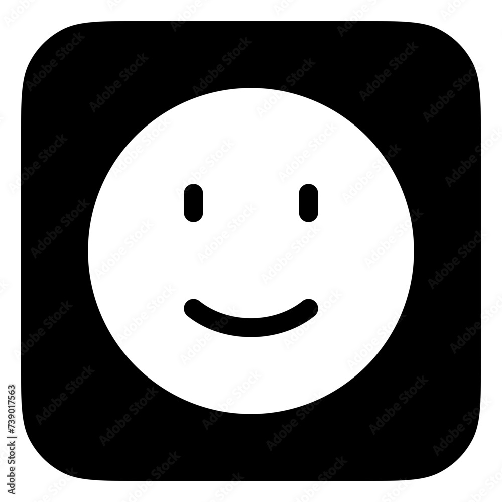 Fototapeta premium Editable slight smile expression emoticon vector icon. Part of a big icon set family. Part of a big icon set family. Perfect for web and app interfaces, presentations, infographics, etc