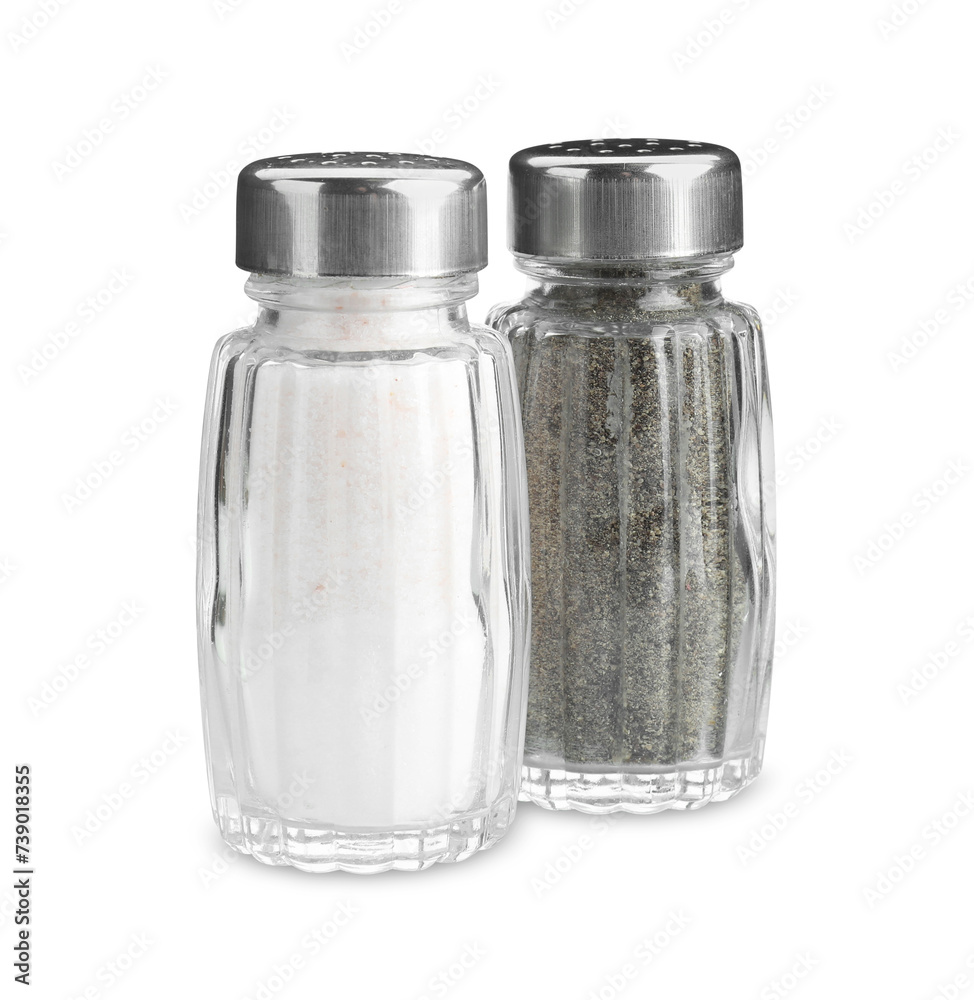 Salt and pepper shakers on white background Salt and pepper shakers on white background
