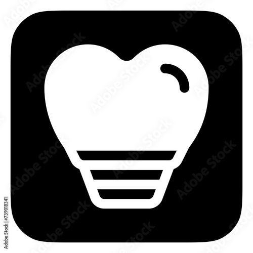 Editable dental implant vector icon. Dentistry, healthcare, medical. Part of a big icon set family. Perfect for web and app interfaces, presentations, infographics, etc