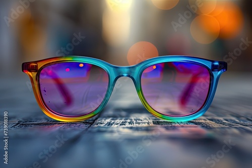A chic and trendy frame with vibrant colors.
