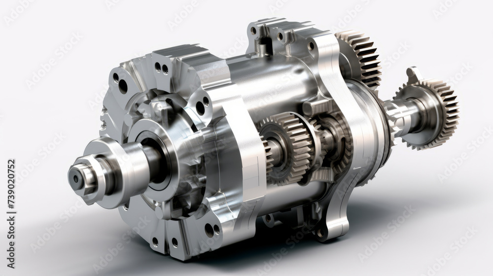 Steering Gear Box on a Clear Background,generative ai Steering Gear Box on a Clear Background,generative ai