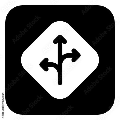 Editable traffic sign arrow vector icon. Map, location, navigation. Part of a big icon set family. Perfect for web and app interfaces, presentations, infographics, etc