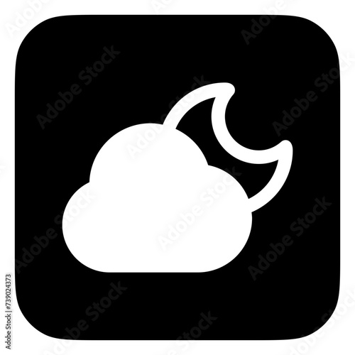 Editable night sky, moon and cloud vector icon. Part of a big icon set family. Perfect for web and app interfaces, presentations, infographics, etc