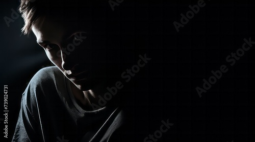 Hiding in the shadows, a young man is suffering in silence. 