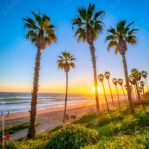 palm trees on the beach © Alaa