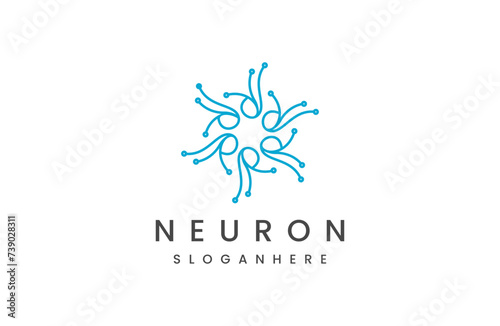 neuron logo vector icon illustration