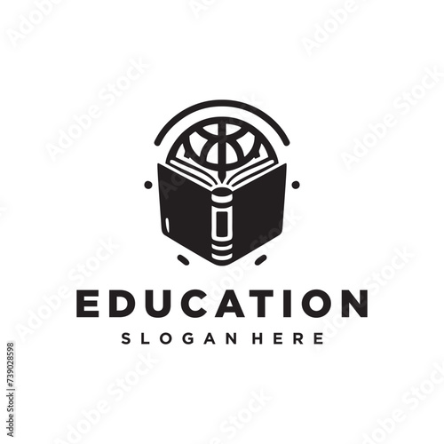 Education book design logo template illustration. Book logo vector