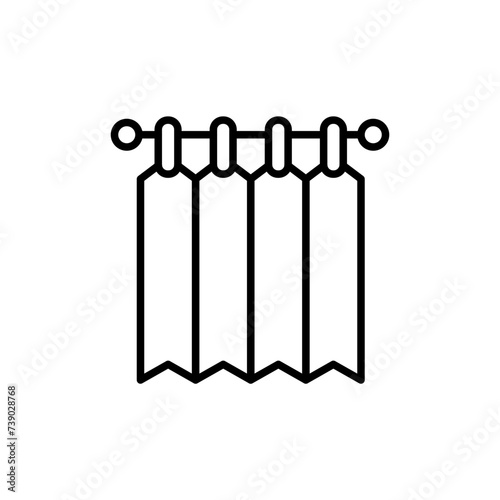 Curtain outline icons, minimalist vector illustration ,simple transparent graphic element .Isolated on white background