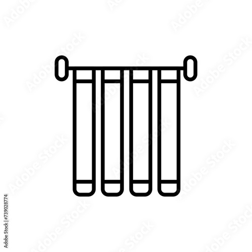 Curtain outline icons, minimalist vector illustration ,simple transparent graphic element .Isolated on white background