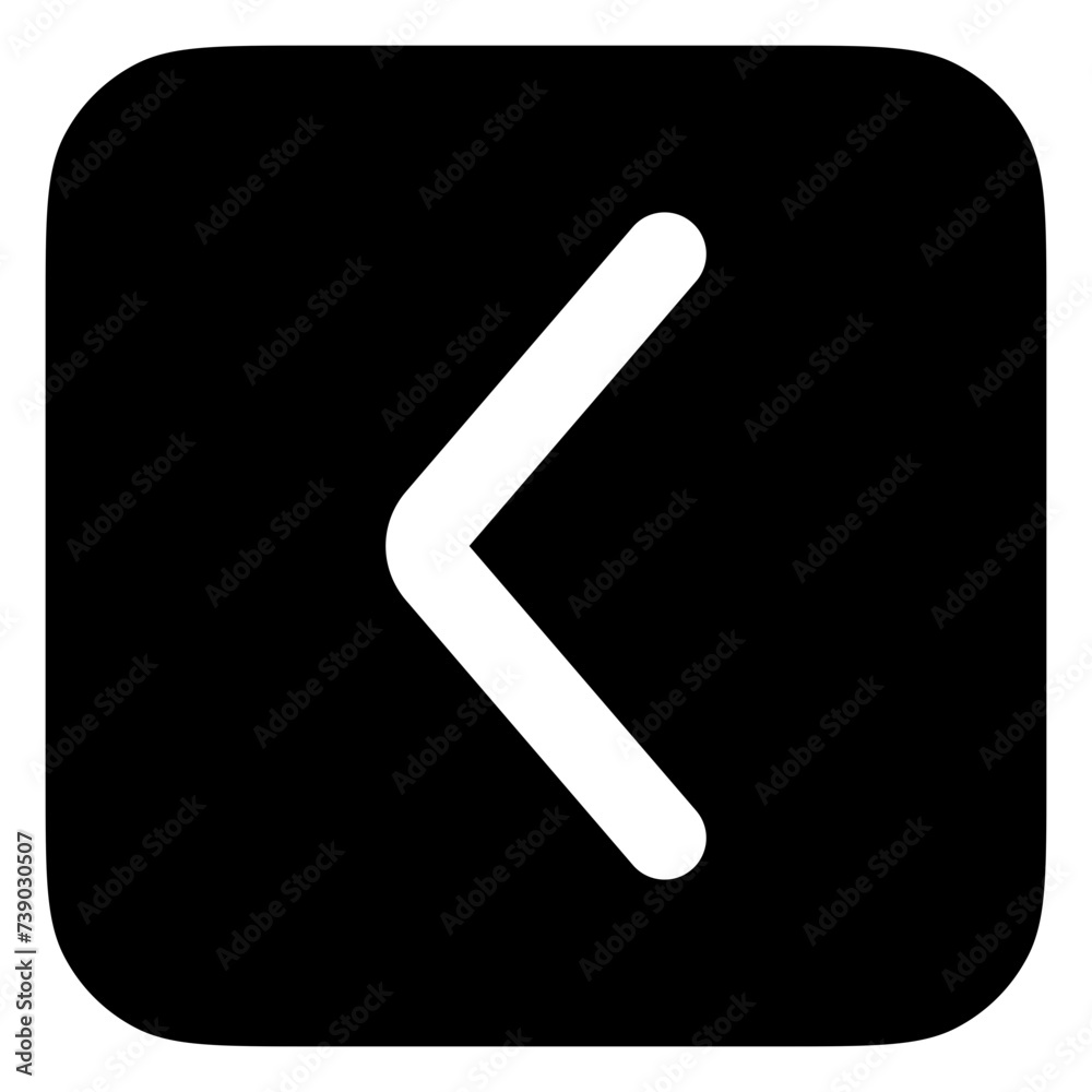 Vector single arrow chevron left icon. Black, white background. Perfect for app and web interfaces, infographics, presentations, marketing, etc. Vector single arrow chevron left icon. Black, white background. Perfect for app and web interfaces, infographics, presentations, marketing, etc.