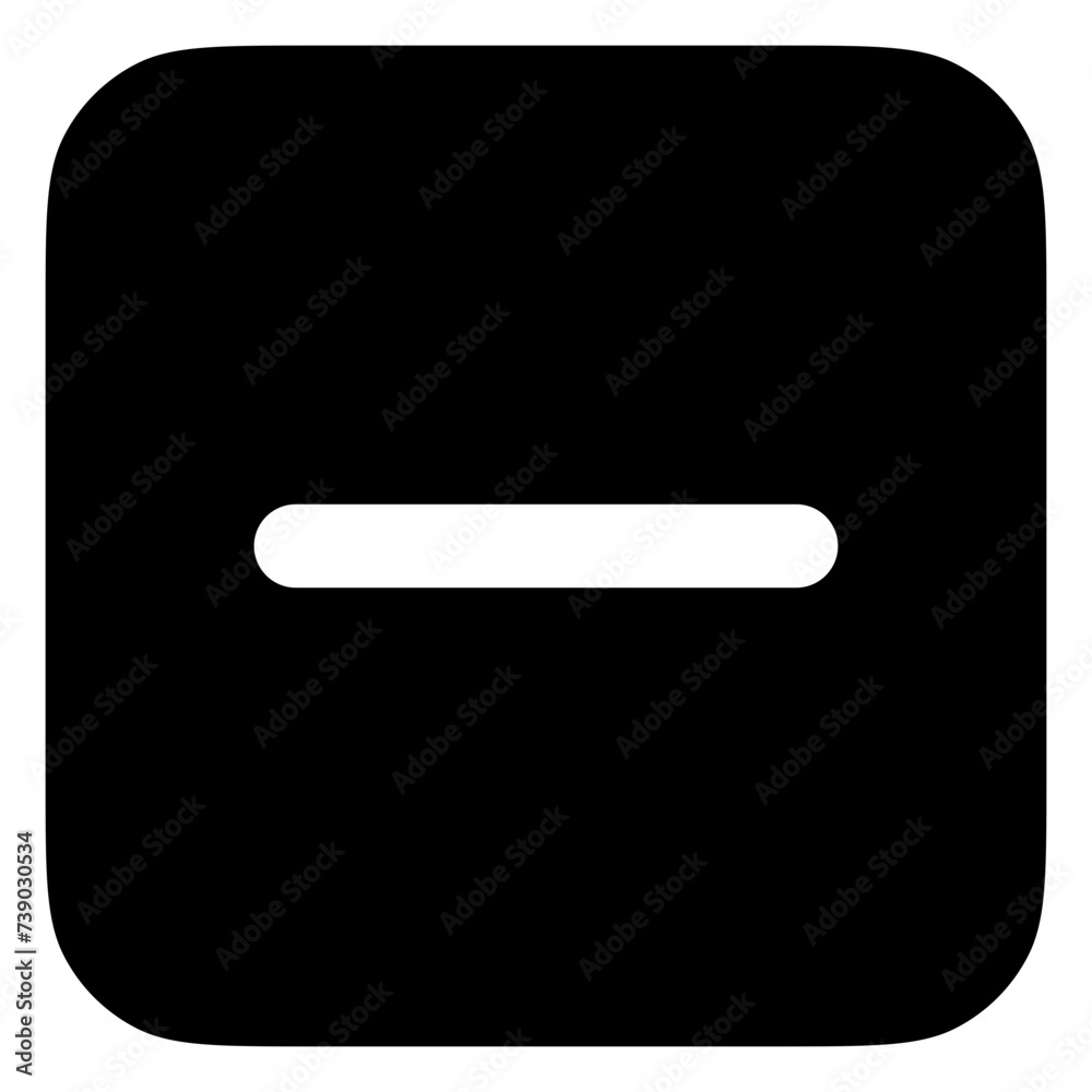Vector minus negative subtract remove mark icon. Black, white background. Perfect for app and web interfaces, infographics, presentations, marketing, etc. Vector minus negative subtract remove mark icon. Black, white background. Perfect for app and web interfaces, infographics, presentations, marketing, etc.