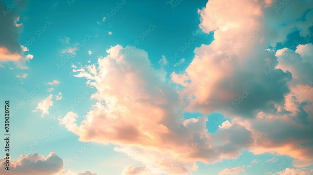 Blue sky with cloud gradient light white background. Beauty clear cloudy in sunshine. orange light. Blue sky with cloud gradient light white background. Beauty clear cloudy in sunshine. orange light.