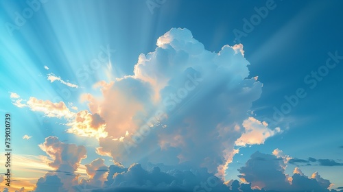 Blue sky with cloud gradient light white background. Beauty clear cloudy in sunshine.