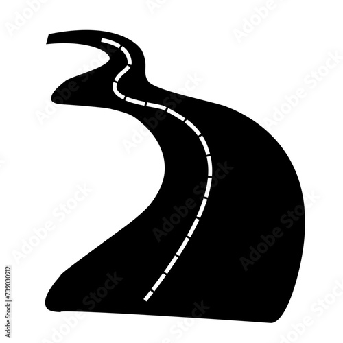 winding road icon