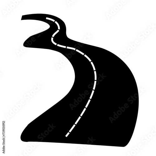 winding road icon photo