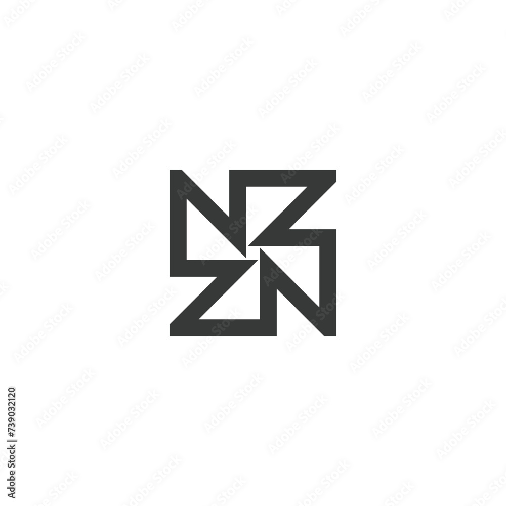 NZ or ZN logo and icon design NZ or ZN logo and icon design