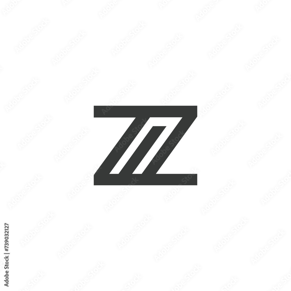 NZ or ZN logo and icon design