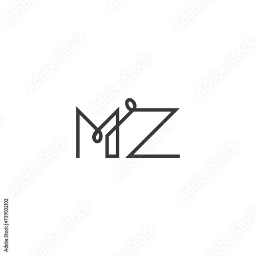 NZ or ZN logo and icon design