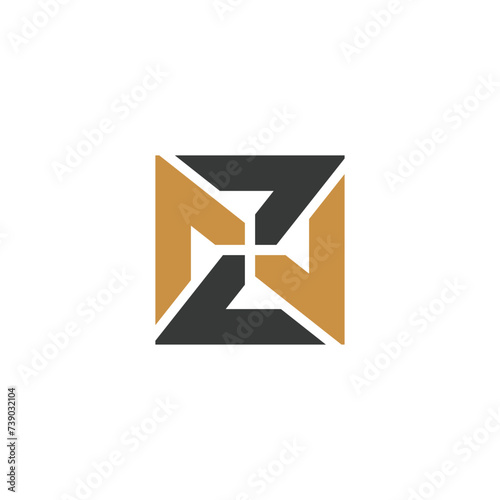 NZ or ZN logo and icon design