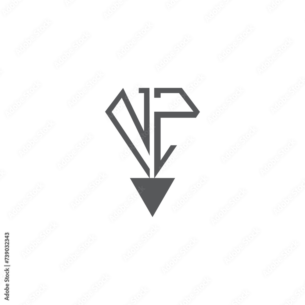 Alphabet letters Initials Monogram logo ZN, NZ, Z and N Alphabet letters Initials Monogram logo ZN, NZ, Z and N