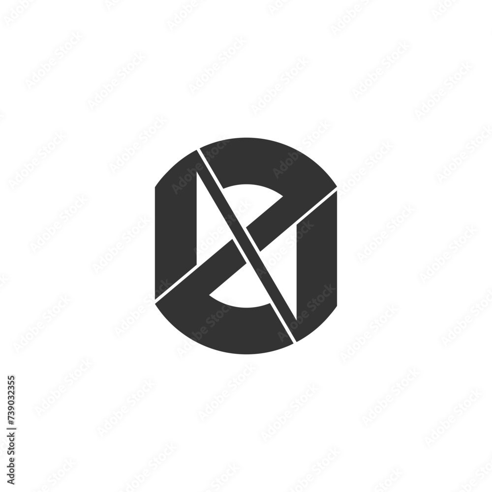 Alphabet letters Initials Monogram logo ZN, NZ, Z and N Alphabet letters Initials Monogram logo ZN, NZ, Z and N