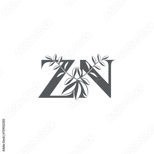 Fototapeta Naklejka Na Ścianę i Meble -  Alphabet letters Initials Monogram logo ZN, NZ, Z and N