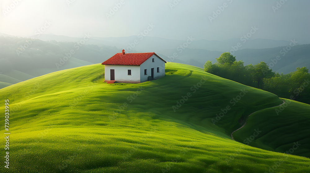 landscape with a house landscape with a house
