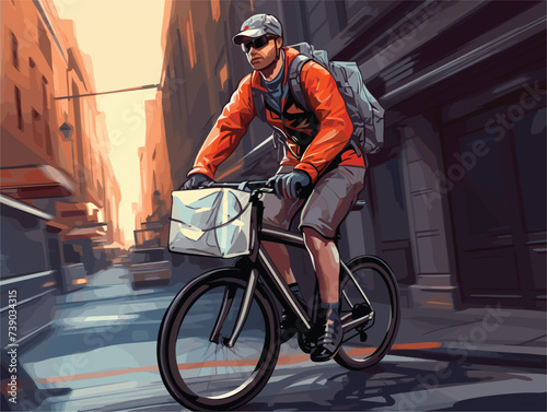 delivery man with bike