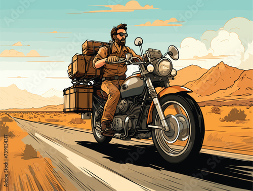 delivery man with motorbike