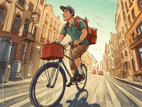 delivery man with bike