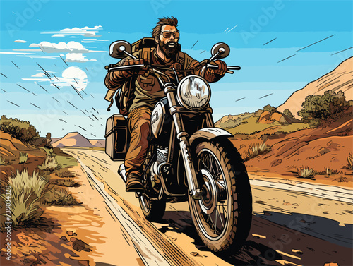 delivery man with motorbike