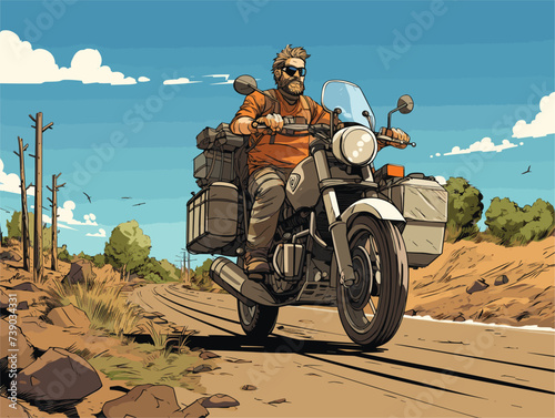 delivery man with motorbike