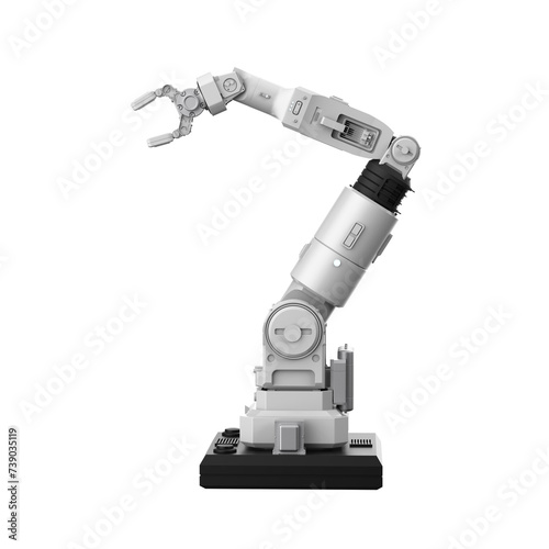 Canvastavla Ai robotic arm isolated on white background