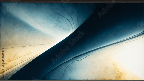 bisection of dark translucent blues